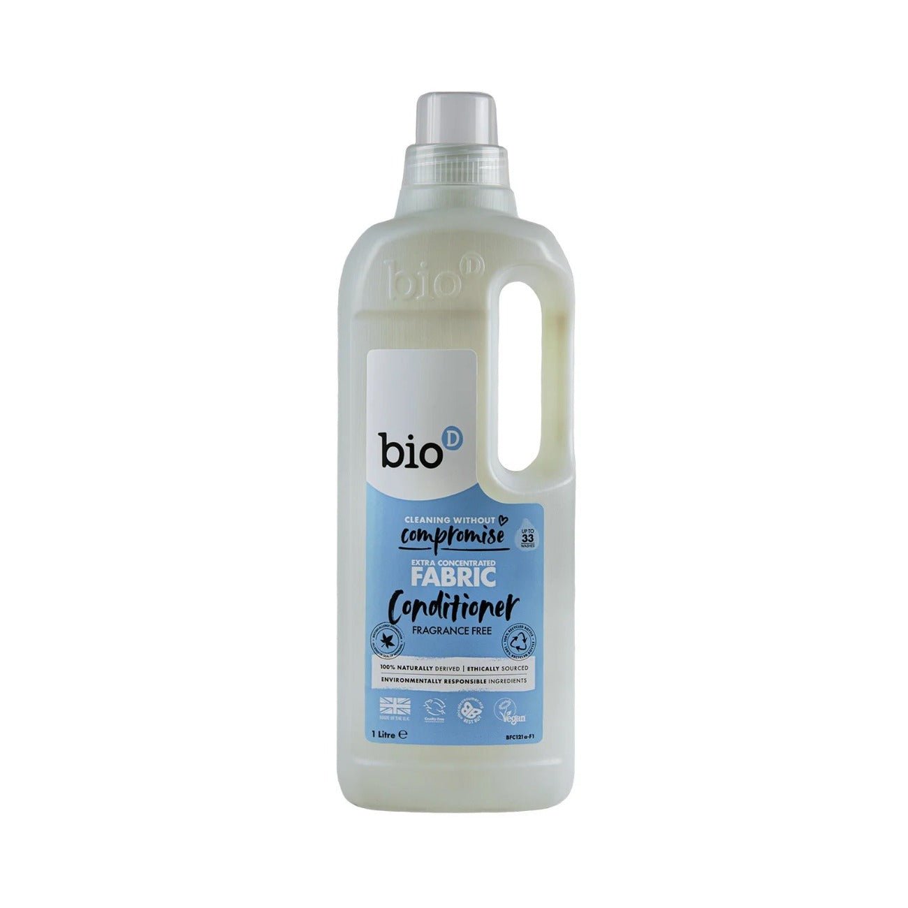 Fragrance Free Fabric Conditioner 1 litre - Eco Natural Products - Bio - D - Fabric Softener