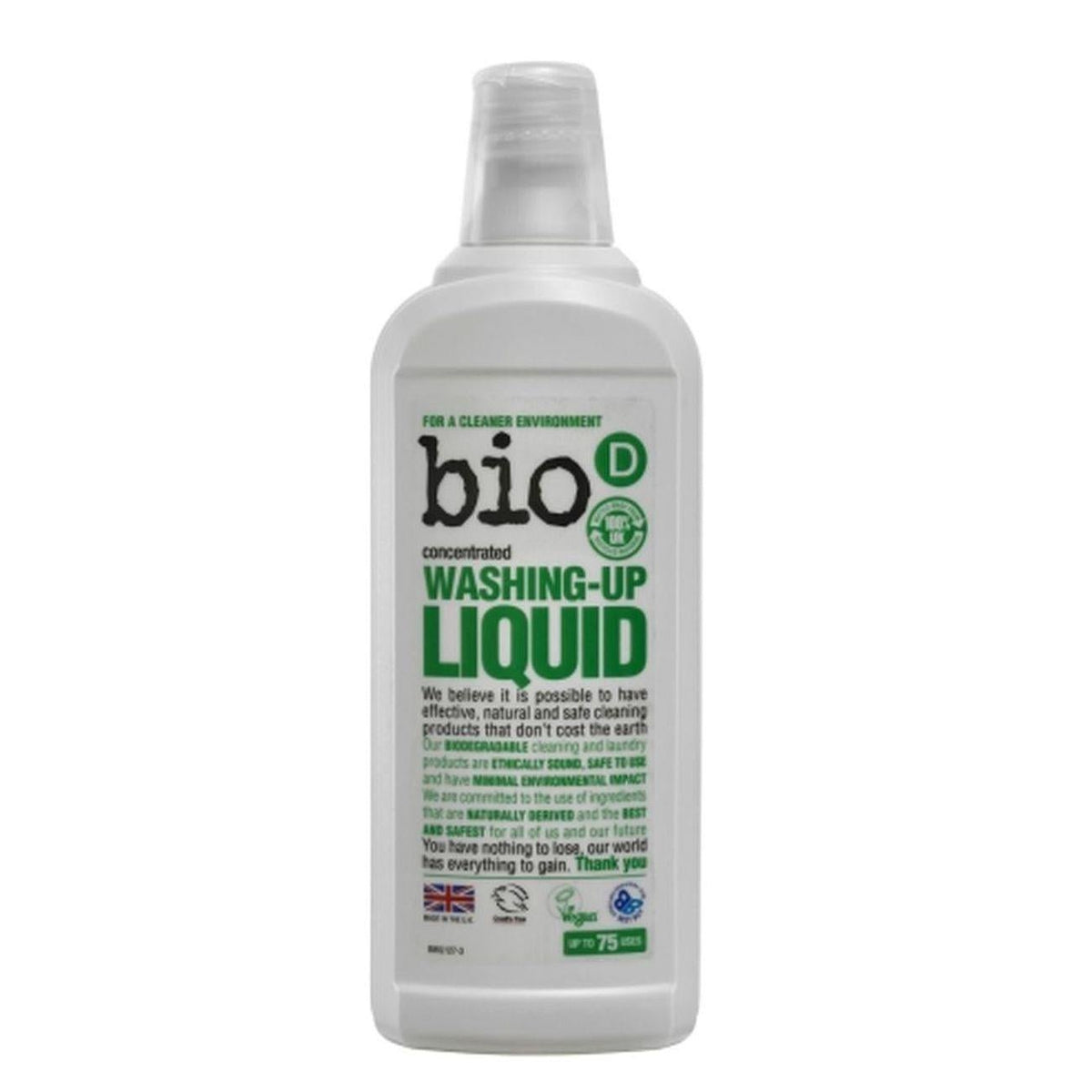 Fragrance Free Washing Up Liquid 750ml - Bio - D - Washing - Eco Natural Products