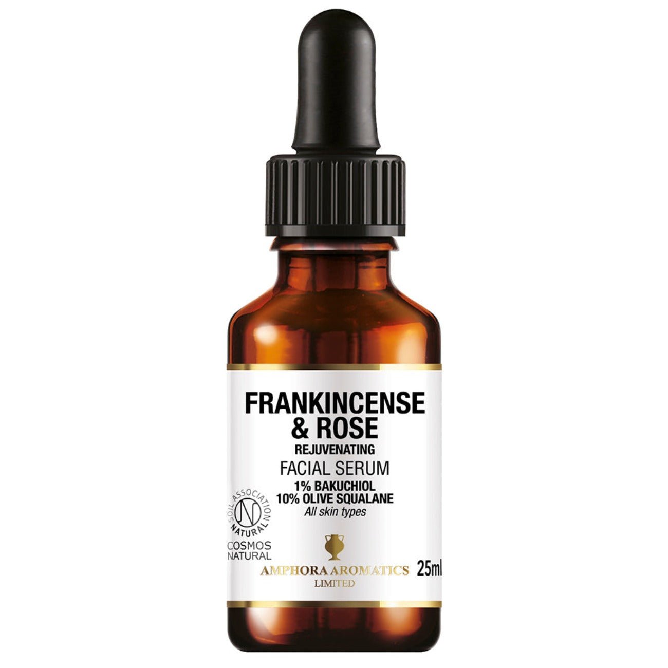 Frankincense & Rose Bakuchiol Face Serum Cosmos Natural 25ml - Eco Natural Products - Amphora Aromatics - Facial Serum