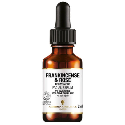 Frankincense & Rose Bakuchiol Face Serum Cosmos Natural 25ml - Amphora Aromatics - Facial Serum - Eco Natural Products