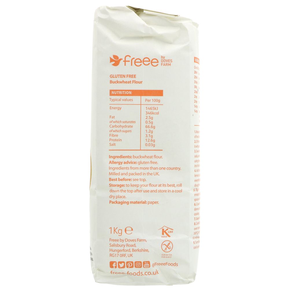 Freee Buckwheat Gluten Free Flour 1kg - Eco Natural Products - Doves Farm - Flour