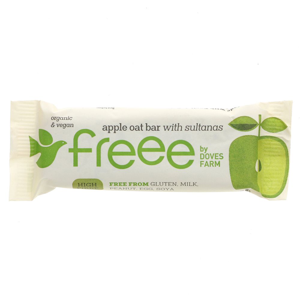 Freee Organic Apple & Sultana Gluten Free Oat Bar 35g - Doves Farm - Oat Bars - Eco Natural Products