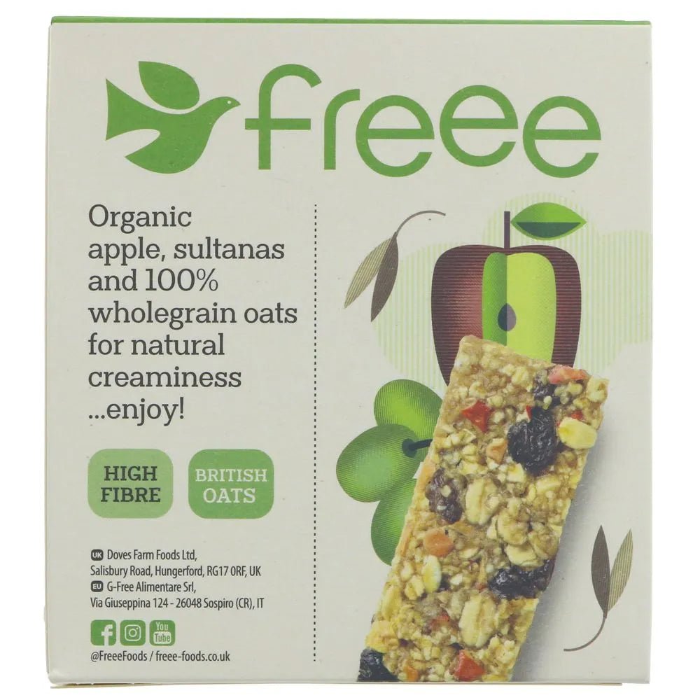 Freee Organic Apple & Sultana Gluten Free Oat Bar 4x35g - Doves Farm - Cereal & Granola Bars - Doves Farm