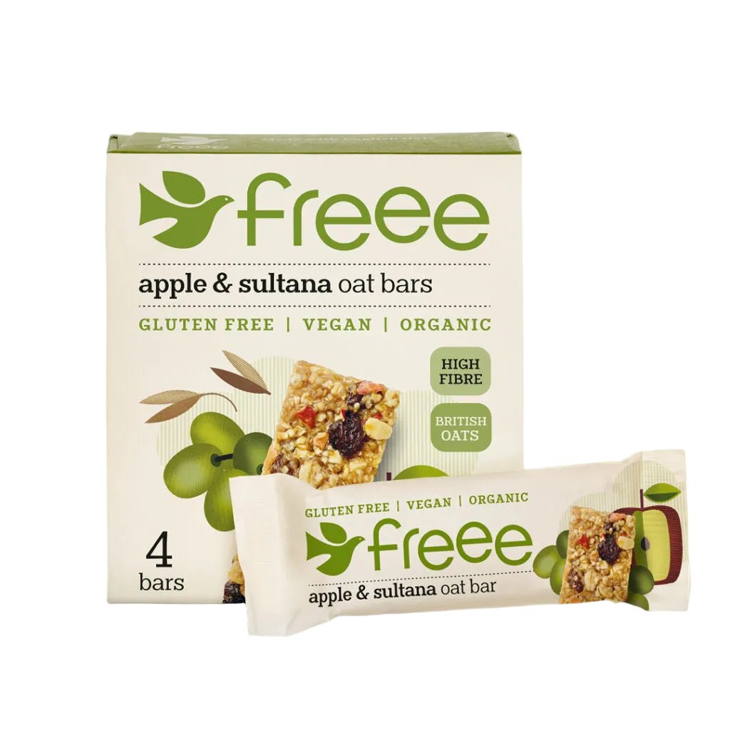 Freee Organic Apple & Sultana Gluten Free Oat Bar 4x35g - Doves Farm - Cereal & Granola Bars - Doves Farm
