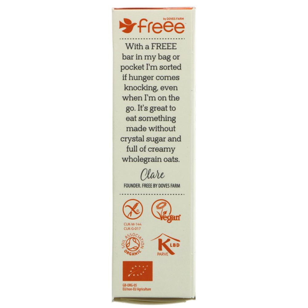 Freee Organic Apricot & Chia Seed Gluten Free Oat Bar 4x35g - Eco Natural Products - Doves Farm - Oat Bars