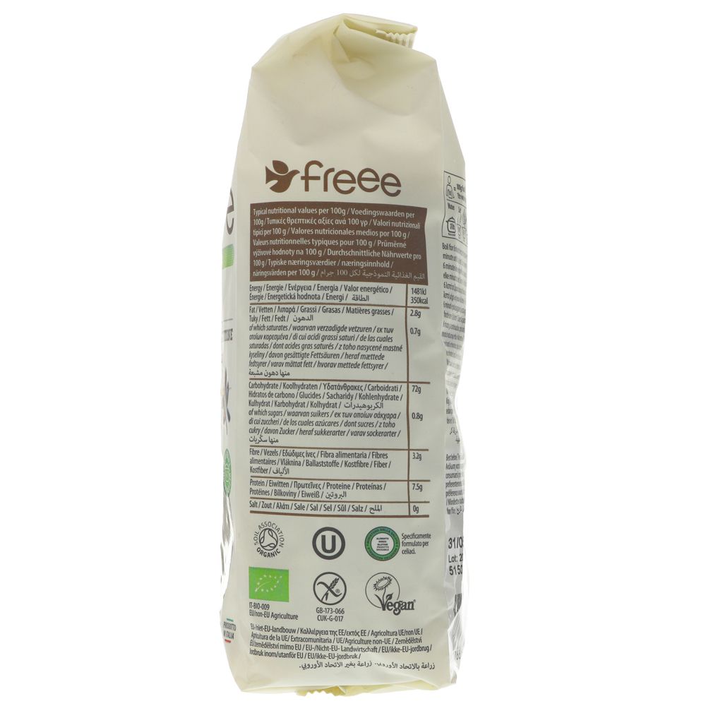 Freee Organic Brown Rice Fusilli Gluten Free Pasta 400g - Doves Farm - Pasta - Doves Farm