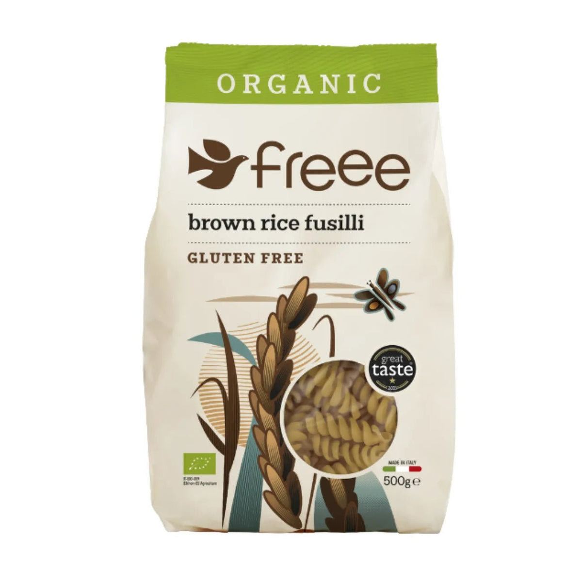 Freee Organic Brown Rice Fusilli Gluten Free Pasta 500g - Doves Farm - Pasta - Doves Farm