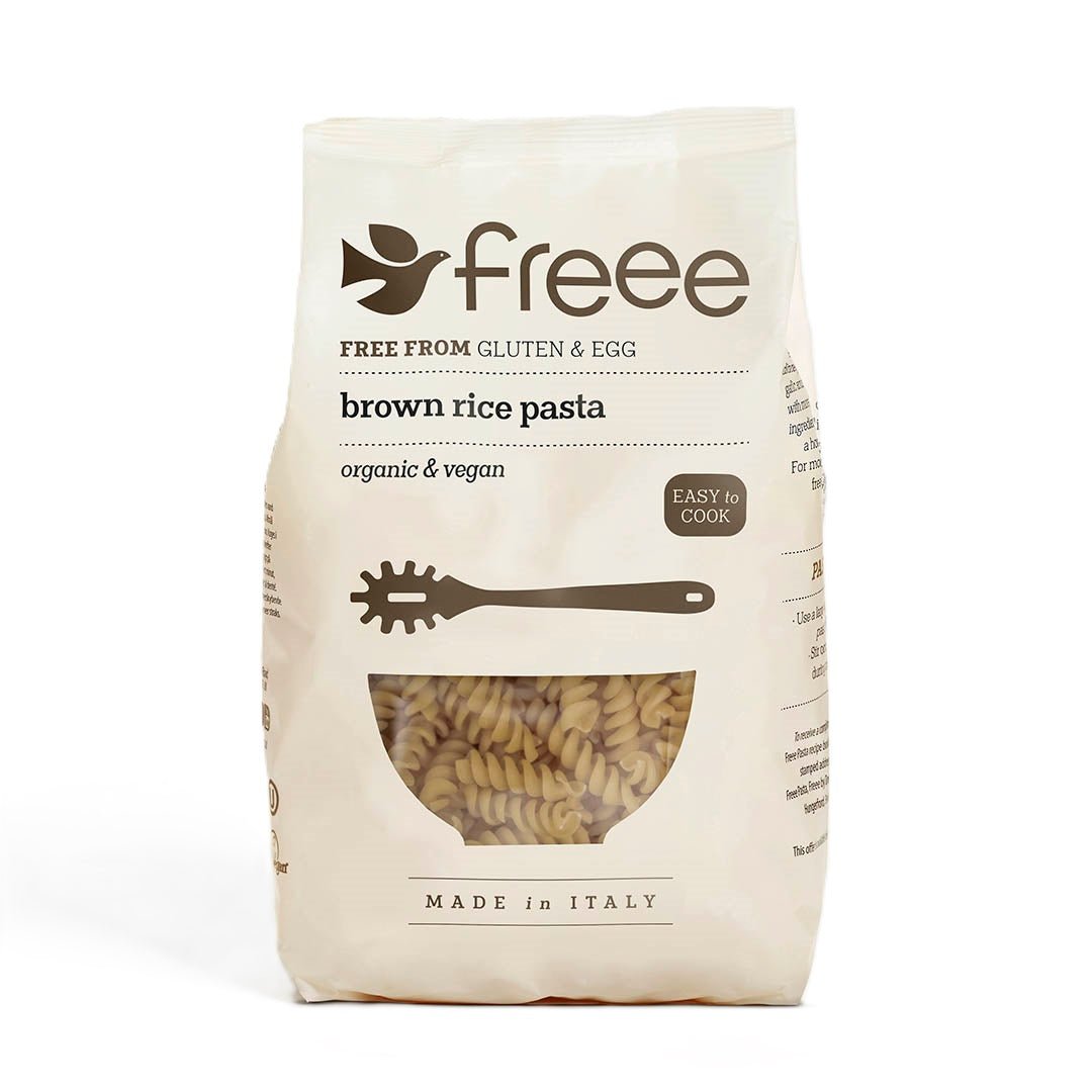 Freee Organic Brown Rice Fusilli Gluten Free Pasta 500g - Eco Natural Products - Doves Farm - Pasta