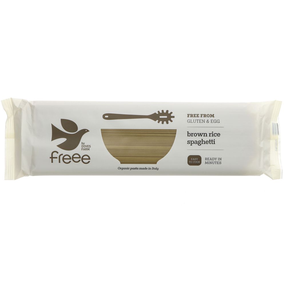 Freee Organic Brown Rice Spaghetti Gluten Free Pasta 500g - Eco Natural Products - Doves Farm - Pasta