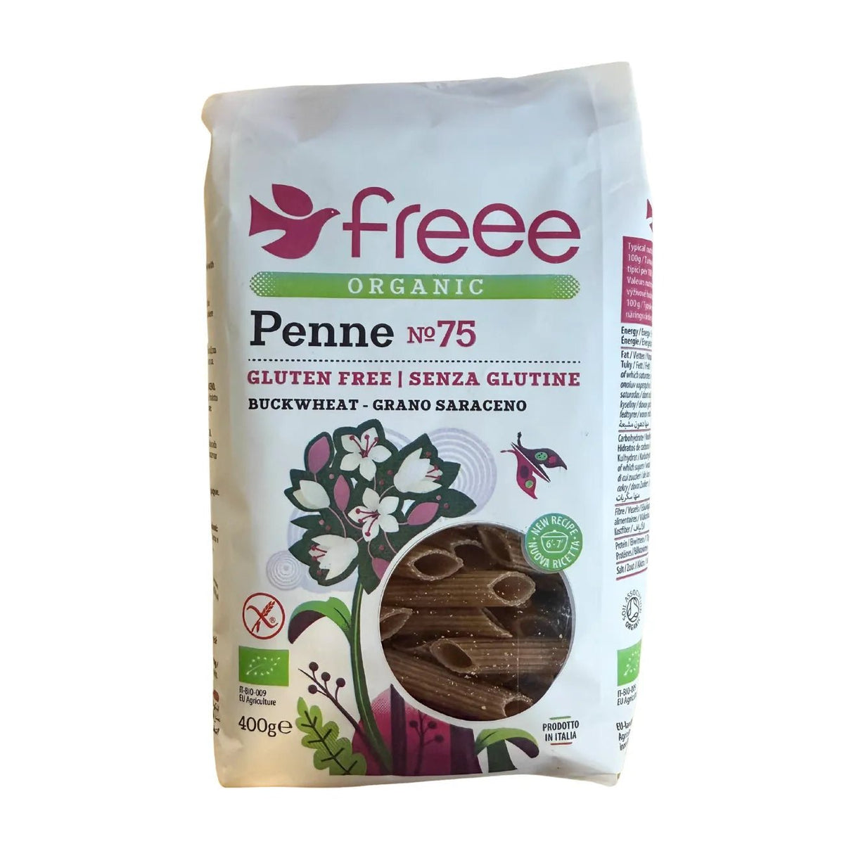 Freee Organic Buckwheat Penne Gluten Free Pasta 400g - Doves Farm - Pasta - Doves Farm