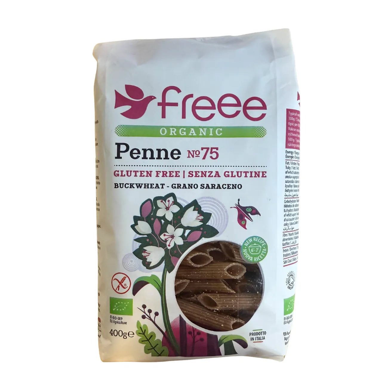 Freee Organic Buckwheat Penne Gluten Free Pasta 400g - Doves Farm - Pasta - Doves Farm