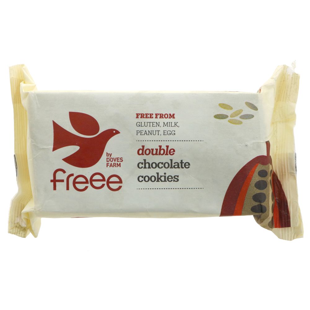 Freee Organic Double Chocolate Gluten Free Cookies 180g - Doves Farm - Cookies - Eco Natural Products