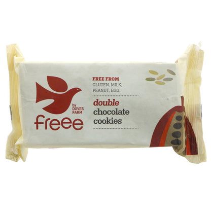Freee Organic Double Chocolate Gluten Free Cookies 180g - Doves Farm - Cookies - Eco Natural Products