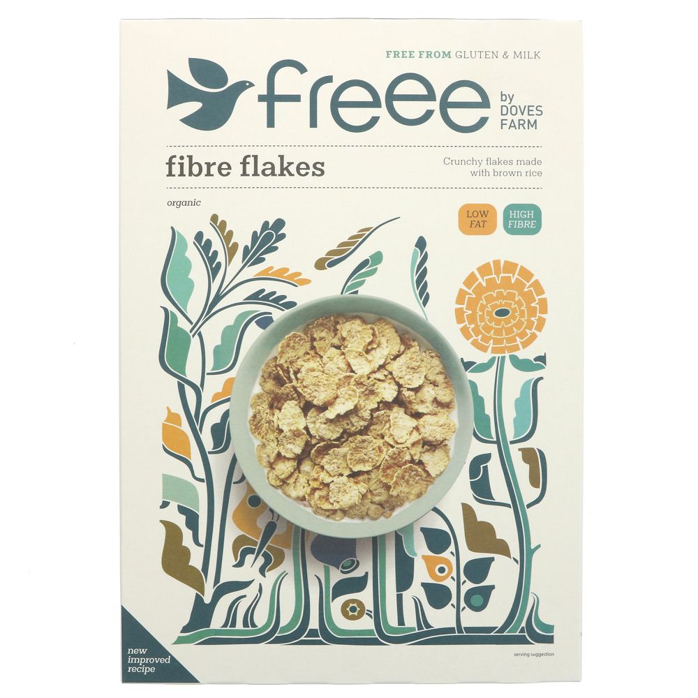 Freee Organic Fibre Gluten Free Flakes 375g - Doves Farm - Flakes - Eco Natural Products