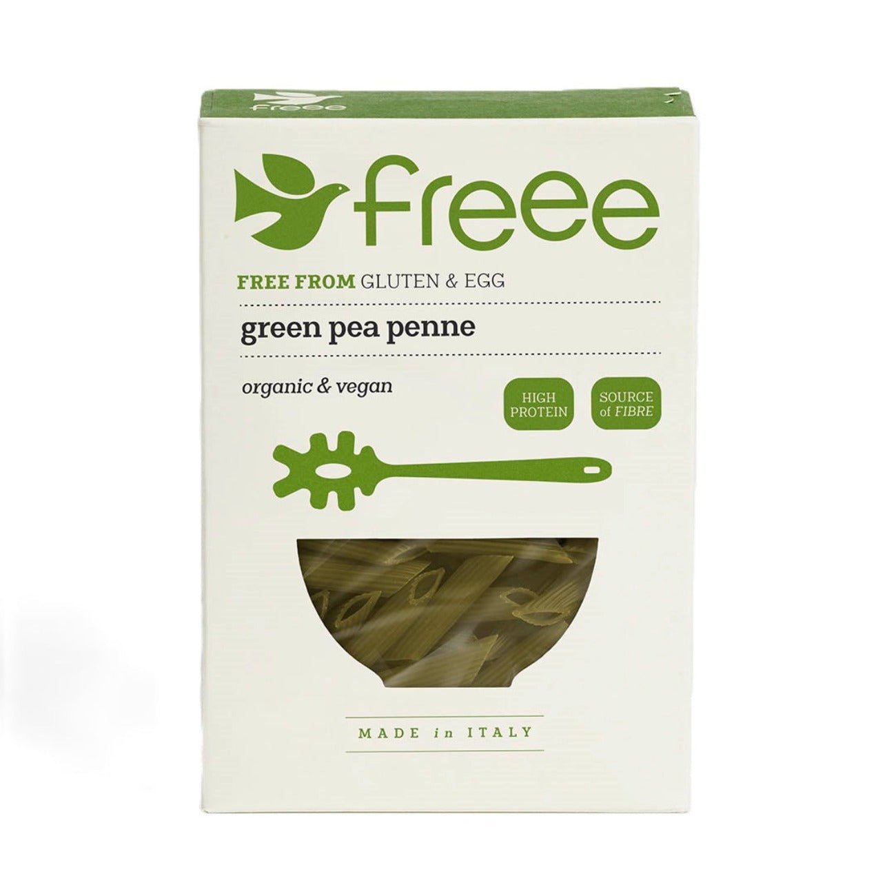 Freee Organic Green Pea Gluten Free Pasta 250g - Doves Farm - Pasta - Eco Natural Products