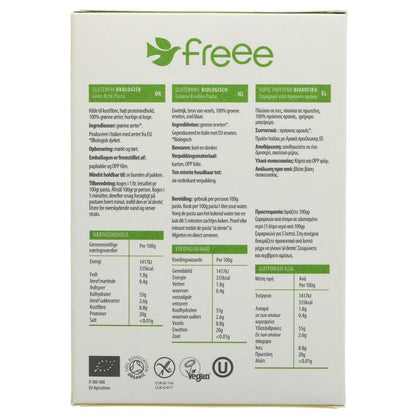 Freee Organic Green Pea Gluten Free Pasta 250g - Doves Farm - Pasta - Eco Natural Products