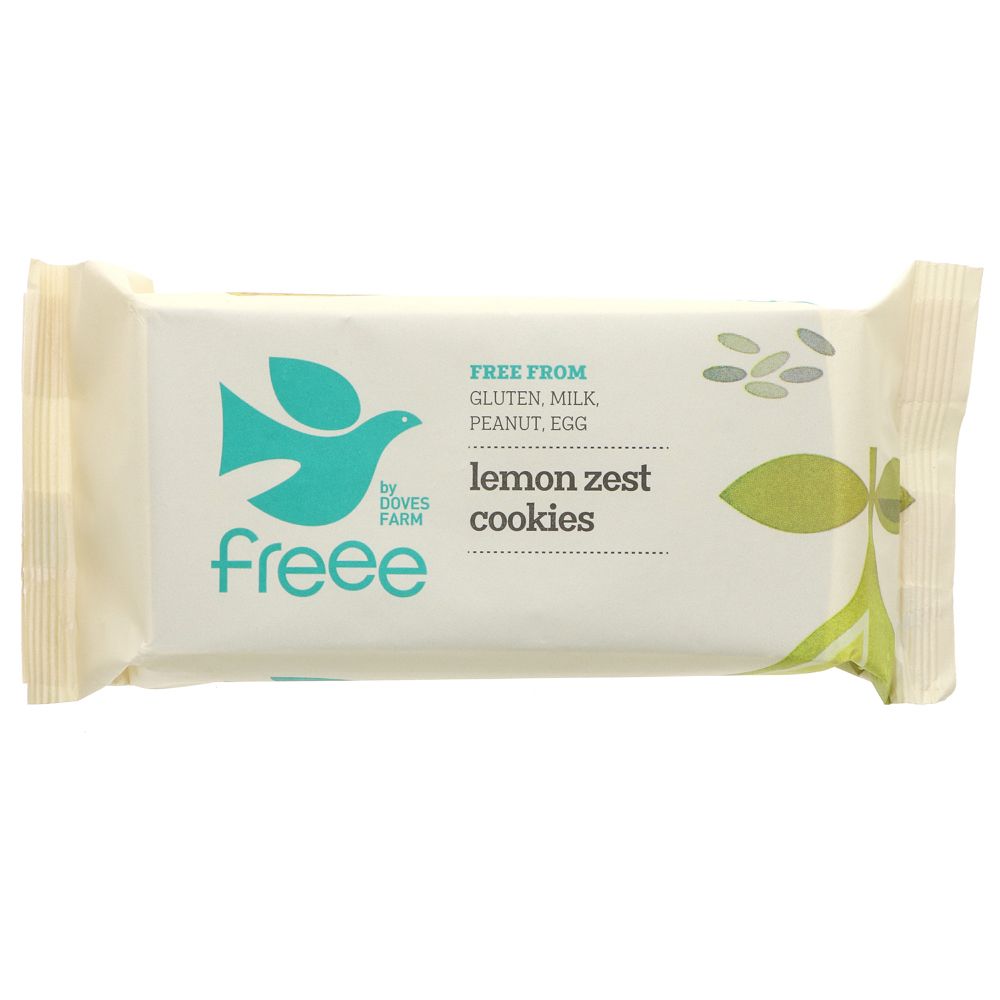 Freee Organic Lemon Zest Gluten Free Cookie 150g - Eco Natural Products - Doves Farm - Cookies