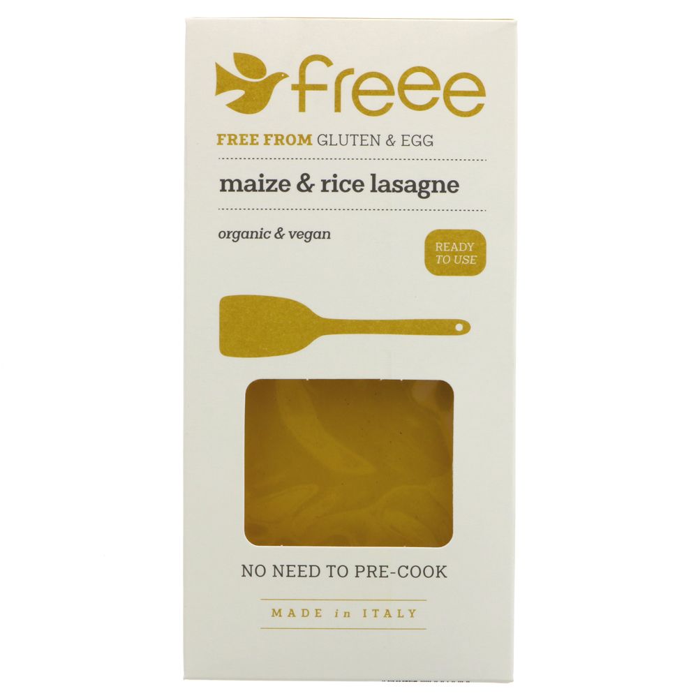 Freee Organic Maize and Rice Lasagne Gluten Free Pasta 250g - Doves Farm - Pasta - Eco Natural Products