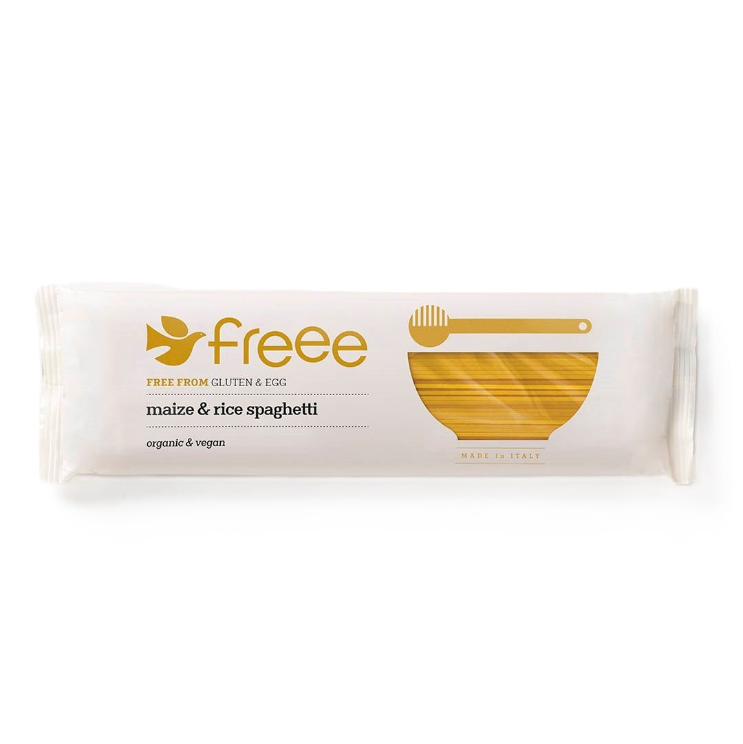 Freee Organic Maize and Rice Spaghetti Gluten Free Pasta 500g - Eco Natural Products - Doves Farm - Pasta