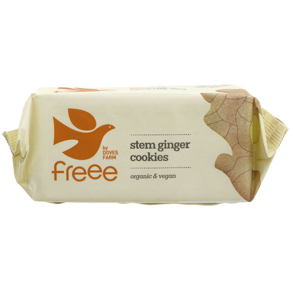 Freee Organic Stem Ginger Cookies 150g BBE02.11.2023 - Eco Natural Products - Doves Farm - Cookies