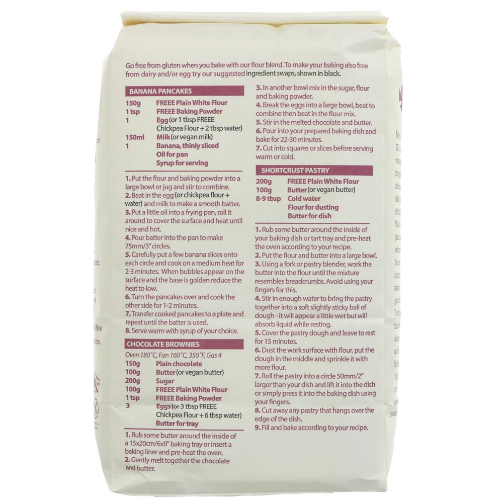 Freee Plain Gluten Free White Flour 1kg - Doves Farm - Flour - Eco Natural Products