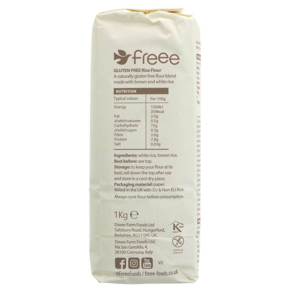 Freee Rice Gluten Free Flour 1kg - Doves Farm - Flour - Eco Natural Products