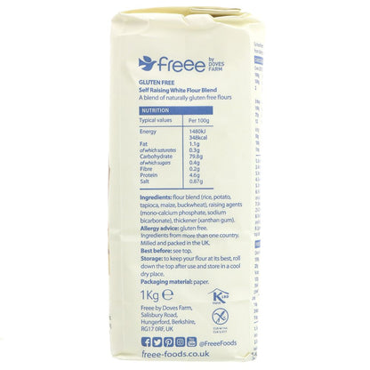 Freee Self Raising Gluten Free White Flour 1kg - Doves Farm - Flour - Eco Natural Products