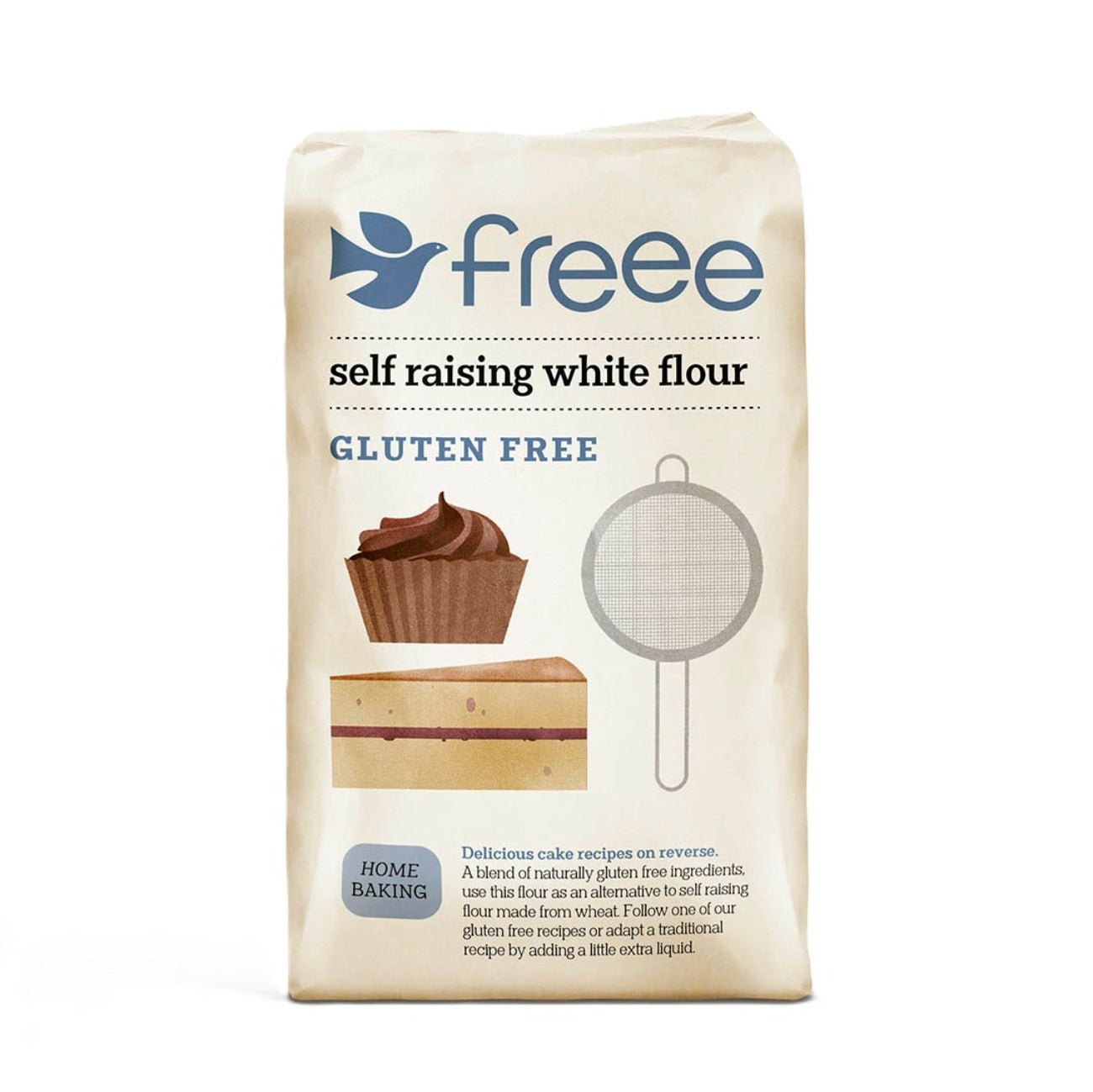 Freee Self Raising Gluten Free White Flour 1kg - Eco Natural Products - Doves Farm - Flour