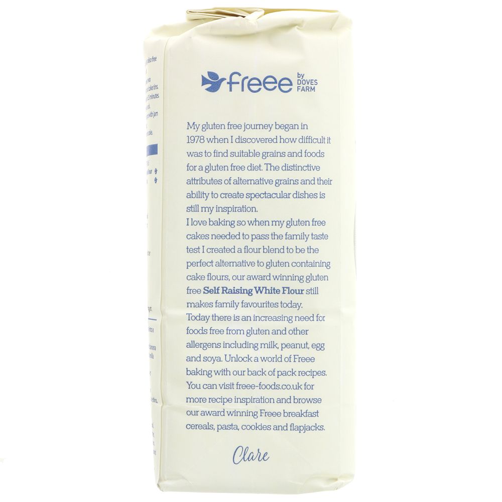 Freee Self Raising Gluten Free White Flour 1kg - Eco Natural Products - Doves Farm - Flour