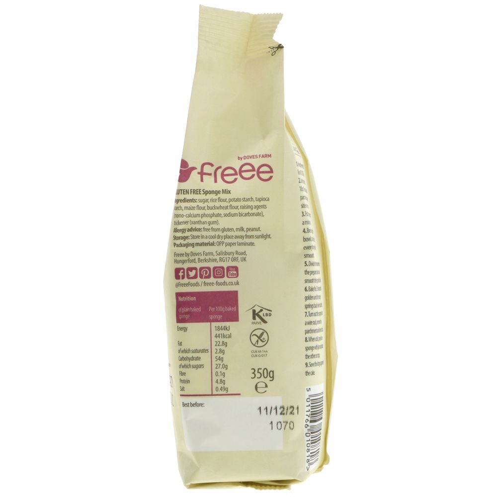 Freee Sponge Gluten Free Mix 350g - Doves Farm - Mix - Eco Natural Products