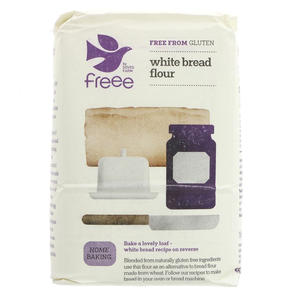 Freee White Bread Gluten Free Flour 1kg - Eco Natural Products - Doves Farm - Flour