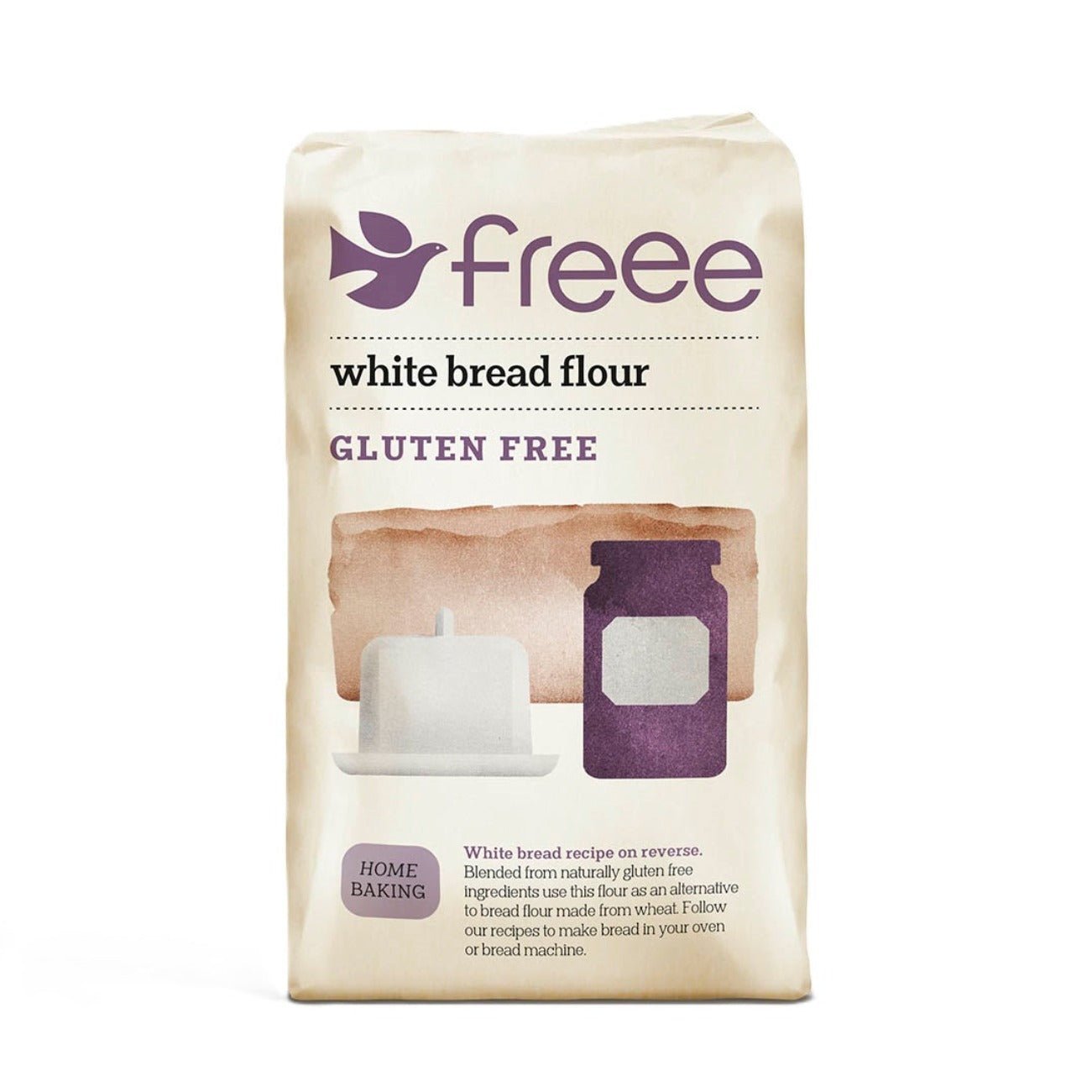 Freee White Bread Gluten Free Flour 1kg - Eco Natural Products - Doves Farm - Flour