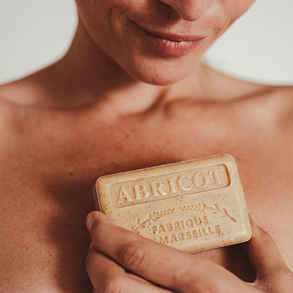 French Marseille Soap Abricot (Apricot) 125g - FouFour - Savon de Marseille - Bar Soap - Eco Natural Products