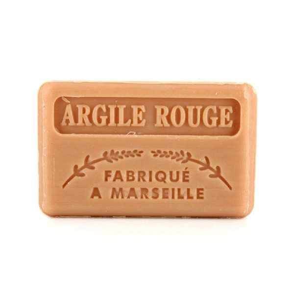 French Marseille Soap Argile Rouge (Red Clay) 125g - FouFour - Savon de Marseille - Bar Soap - Eco Natural Products