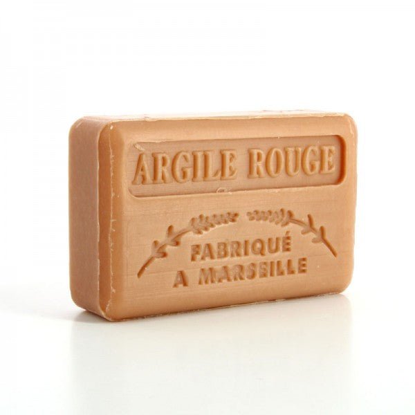 French Marseille Soap Argile Rouge (Red Clay) 125g - Eco Natural Products - FouFour - Savon de Marseille - Bar Soap