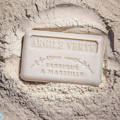 French Marseille Soap Argile Verte (Green Clay) 125g - FouFour - Savon de Marseille - Bar Soap - Eco Natural Products