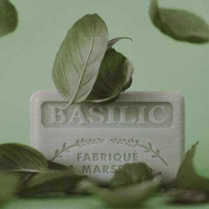 French Marseille Soap Basilic (Basil) 125g - FouFour - Savon de Marseille - Bar Soap - Eco Natural Products