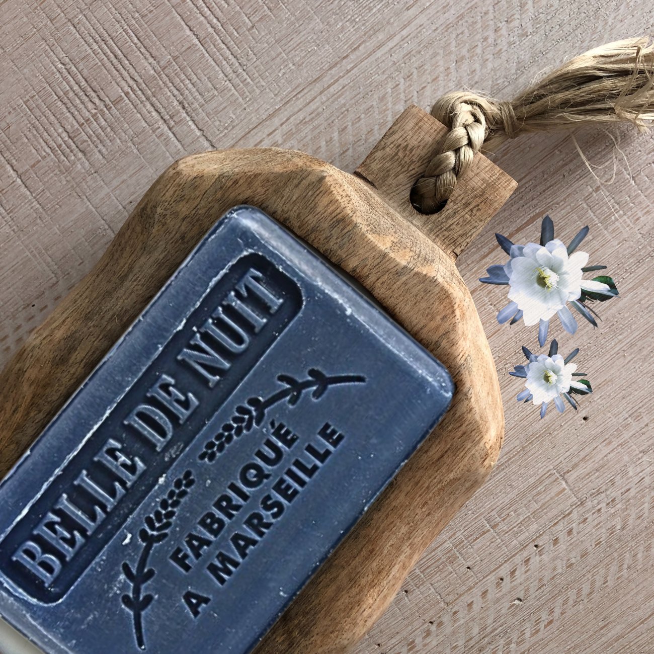 French Marseille Soap Belle de Nuit (Beauty of the Night) 125g - FouFour - Savon de Marseille - Bar Soap - Eco Natural Products