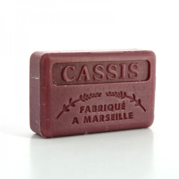 French Marseille Soap Cassis (Blackcurrant) 125g - FouFour - Savon de Marseille - Bar Soap - Eco Natural Products