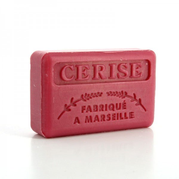 French Marseille Soap Cerise (Cherry) 125g - FouFour - Savon de Marseille - Bar Soap - Eco Natural Products