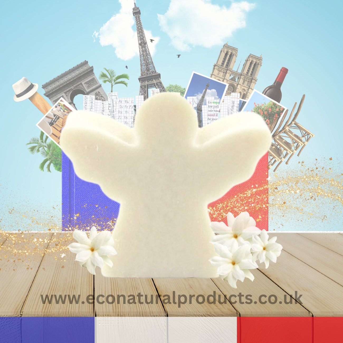 French Marseille Soap Christmas Ange 'Mamam' (Angel 'Mummy') 50g - FouFour - Savon de Marseille - Bar Soap - Eco Natural Products