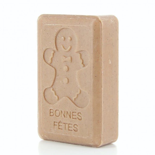 French Marseille Soap Christmas Bonhomme Pain D'Epices (Gingerbread Man) 125g - Eco Natural Products - FouFour - Savon de Marseille - Bar Soap