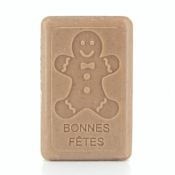 French Marseille Soap Christmas Bonhomme Pain D'Epices (Gingerbread Man) 125g - Eco Natural Products - FouFour - Savon de Marseille - Bar Soap