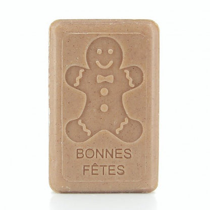 French Marseille Soap Christmas Bonhomme Pain D'Epices (Gingerbread Man) 125g - FouFour - Savon de Marseille - Bar Soap - Eco Natural Products
