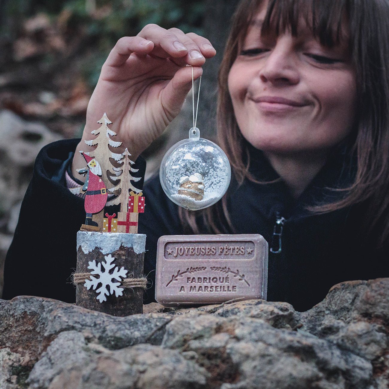 French Marseille Soap Christmas Gold Marron Glace (Glazed Chestnuts) 125g - FouFour - Savon de Marseille - Bar Soap - Eco Natural Products