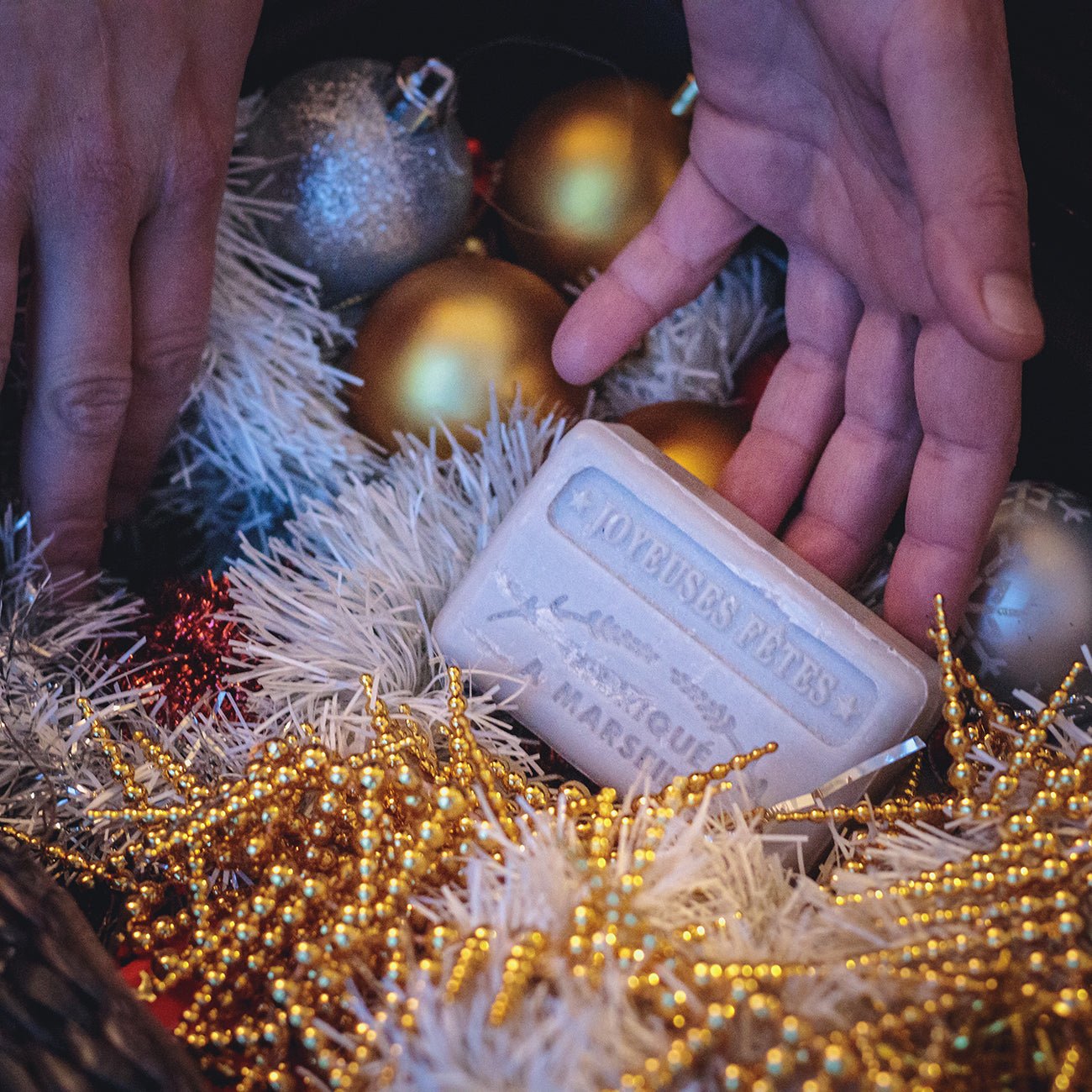 French Marseille Soap Christmas Gold Marron Glace (Glazed Chestnuts) 125g - FouFour - Savon de Marseille - Bar Soap - Eco Natural Products