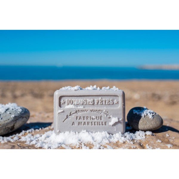 French Marseille Soap Christmas Silver Parfum Festif (Festive Scent) 125g - FouFour - Savon de Marseille - Bar Soap - Eco Natural Products