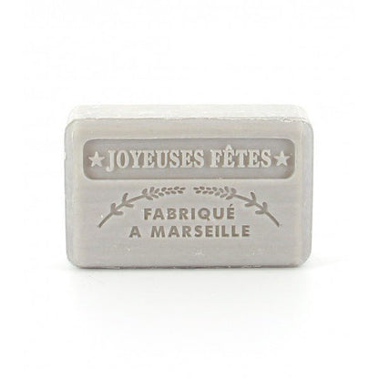 French Marseille Soap Christmas Silver Parfum Festif (Festive Scent) 125g - FouFour - Savon de Marseille - Bar Soap - Eco Natural Products