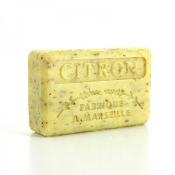 French Marseille Soap Citron Broye (Crushed Lemon) 125g - Eco Natural Products - FouFour - Savon de Marseille - Bar Soap