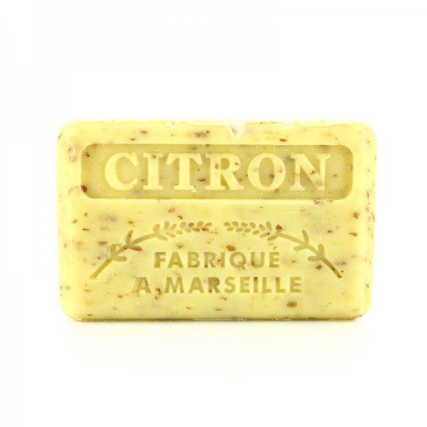 French Marseille Soap Citron Broye (Crushed Lemon) 125g - FouFour - Savon de Marseille - Bar Soap - Eco Natural Products